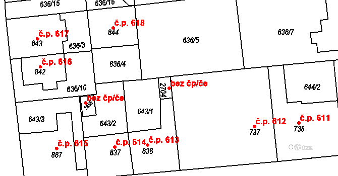 Uničov 107456311 na parcele st. 2704 v KÚ Uničov, Katastrální mapa