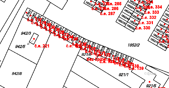 Hrušovany u Brna 130 na parcele st. 879/15 v KÚ Hrušovany u Brna, Katastrální mapa