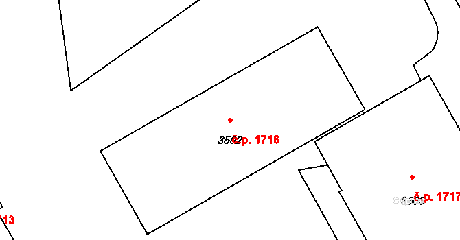 Poruba 1716, Ostrava na parcele st. 3502 v KÚ Poruba-sever, Katastrální mapa