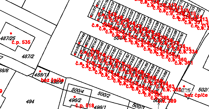 Bystřice nad Pernštejnem 371 na parcele st. 501/49 v KÚ Bystřice nad Pernštejnem, Katastrální mapa