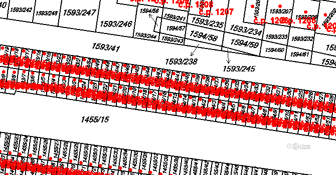 Kosmonosy 39275311 na parcele st. 1594/42 v KÚ Kosmonosy, Katastrální mapa