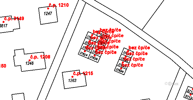 Zlín 41186311 na parcele st. 2762/7 v KÚ Zlín, Katastrální mapa
