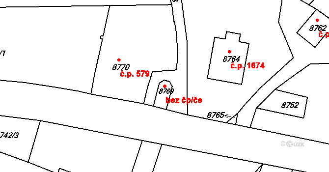 Žďár nad Sázavou 41985311 na parcele st. 8769 v KÚ Město Žďár, Katastrální mapa