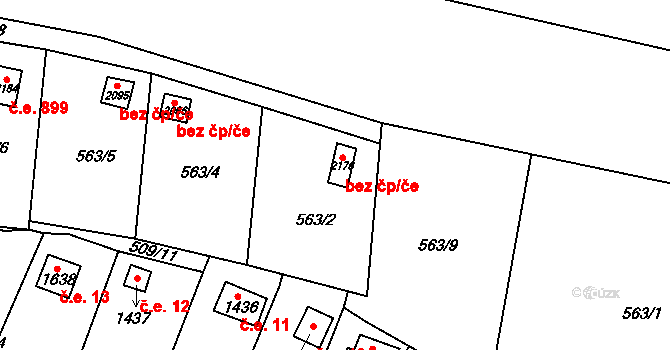 Lipník nad Bečvou 43828311 na parcele st. 2176 v KÚ Lipník nad Bečvou, Katastrální mapa