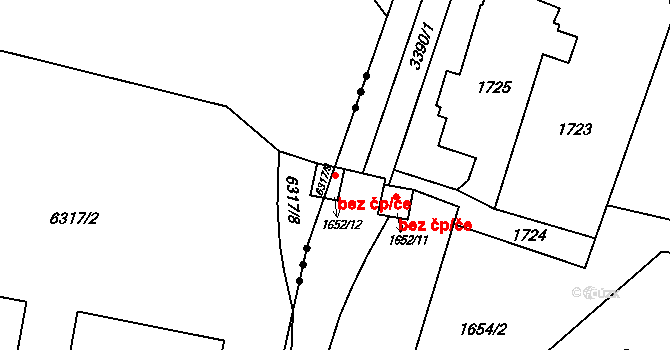 Orlová 43938311 na parcele st. 1652/12 v KÚ Poruba u Orlové, Katastrální mapa