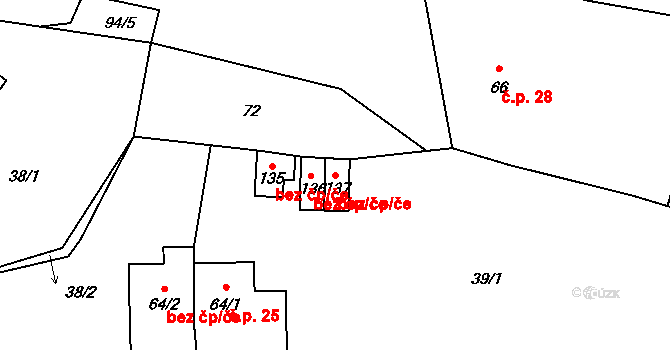 Rychnov nad Kněžnou 44276311 na parcele st. 137 v KÚ Panská Habrová, Katastrální mapa
