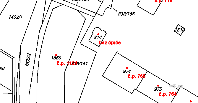 Kostelec nad Labem 45373311 na parcele st. 814 v KÚ Kostelec nad Labem, Katastrální mapa