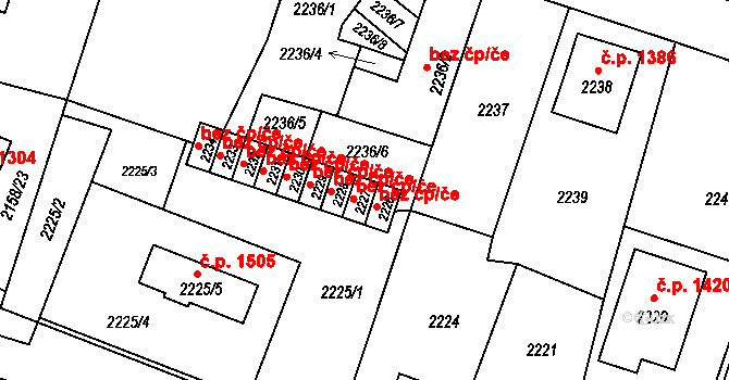 Nový Bor 45923311 na parcele st. 2227 v KÚ Nový Bor, Katastrální mapa