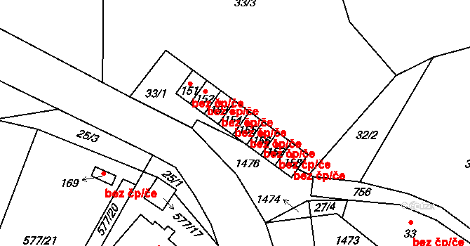 Stará Paka 45981311 na parcele st. 154 v KÚ Ústí u Staré Paky, Katastrální mapa