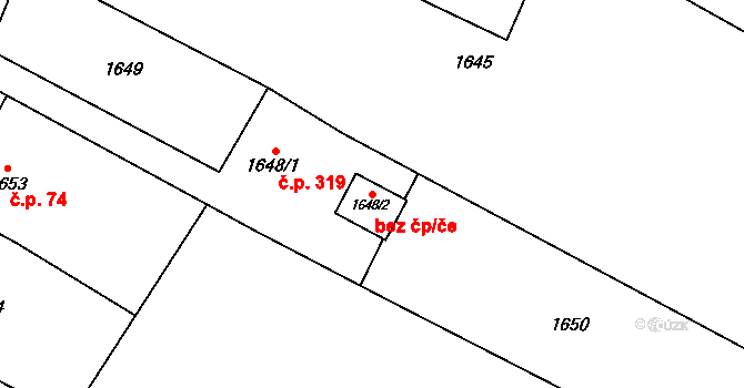 Baška 48749311 na parcele st. 1648/2 v KÚ Baška, Katastrální mapa