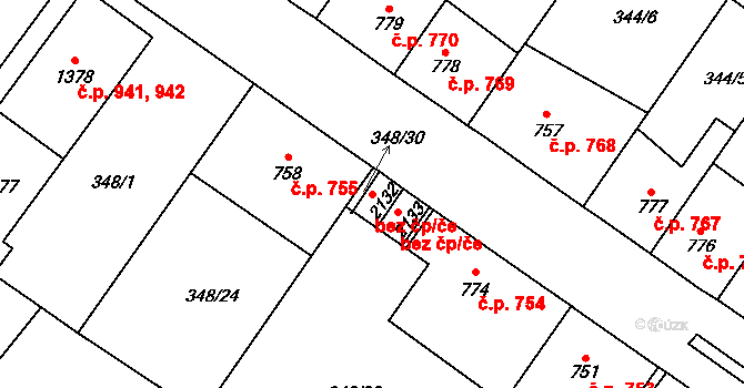 Přeštice 48949311 na parcele st. 2132 v KÚ Přeštice, Katastrální mapa