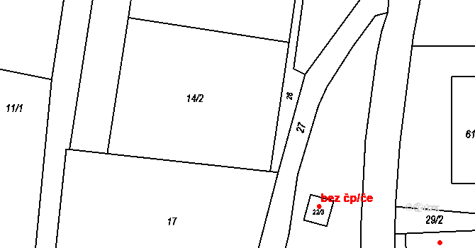Vlčnov 27, Starý Jičín, Katastrální mapa