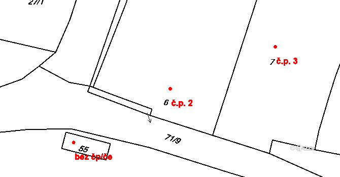 Lednice 2, Kozojedy na parcele st. 6 v KÚ Lednice, Katastrální mapa