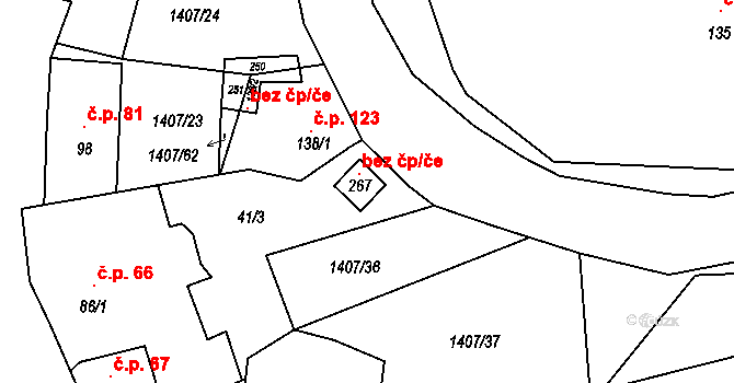 Sudice 99928311 na parcele st. 267 v KÚ Sudice u Náměště nad Oslavou, Katastrální mapa