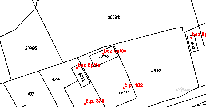 Liptál 102384312 na parcele st. 563/2 v KÚ Liptál, Katastrální mapa
