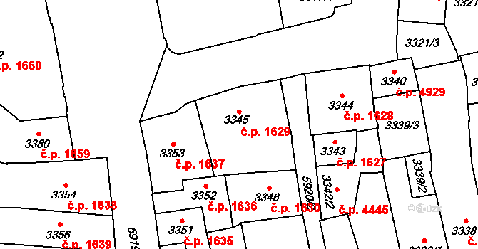 Jihlava 1629 na parcele st. 3345 v KÚ Jihlava, Katastrální mapa