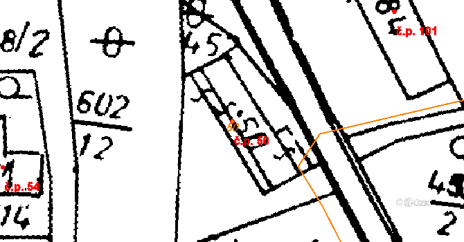 Horní Rokytá 50, Rokytá na parcele st. 50 v KÚ Horní Rokytá, Katastrální mapa