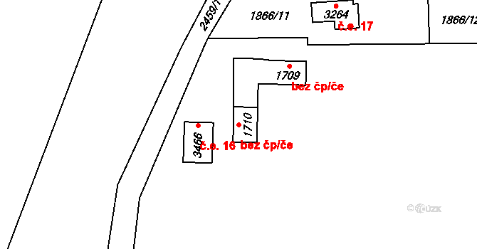 Hořice 45957312 na parcele st. 1710 v KÚ Hořice v Podkrkonoší, Katastrální mapa