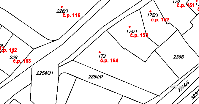 Sušice II 154, Sušice na parcele st. 173 v KÚ Sušice nad Otavou, Katastrální mapa