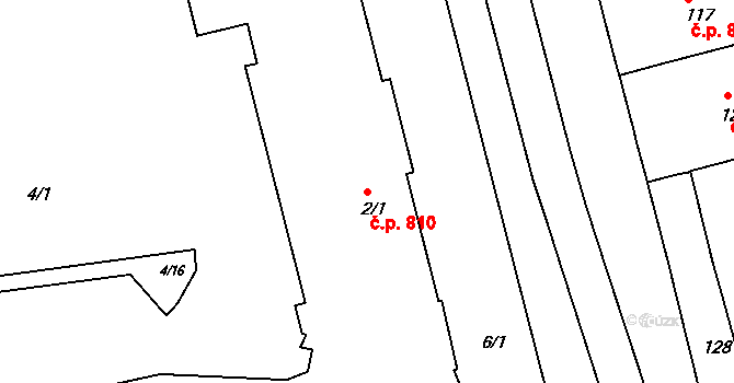 Černá Pole 810, Brno na parcele st. 2/1 v KÚ Černá Pole, Katastrální mapa