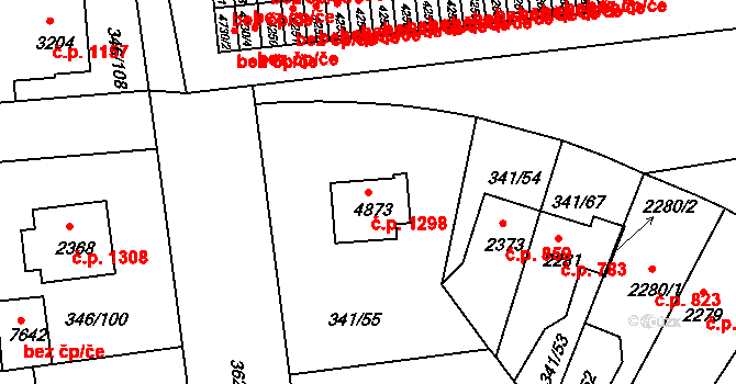 Kolín V 1298, Kolín na parcele st. 4873 v KÚ Kolín, Katastrální mapa