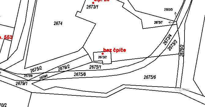 Orlová 38218313 na parcele st. 2673/2 v KÚ Poruba u Orlové, Katastrální mapa