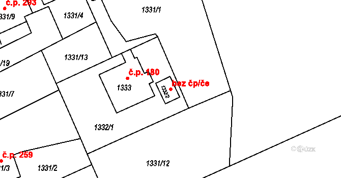 Karviná 41527313 na parcele st. 1332/2 v KÚ Ráj, Katastrální mapa