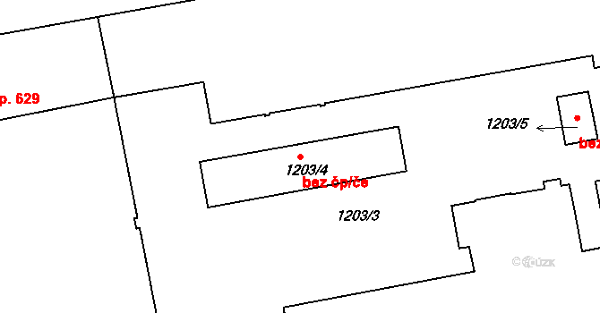 Praha 50391313 na parcele st. 1203/4 v KÚ Vršovice, Katastrální mapa