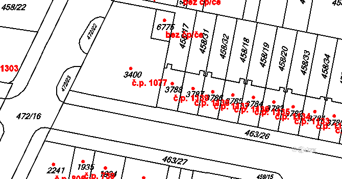 Horka-Domky 1139, Třebíč na parcele st. 3788 v KÚ Třebíč, Katastrální mapa