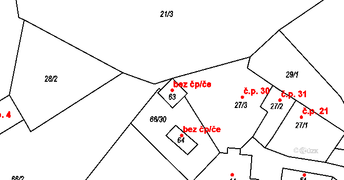 Dřešín 40691314 na parcele st. 63 v KÚ Chvalšovice, Katastrální mapa