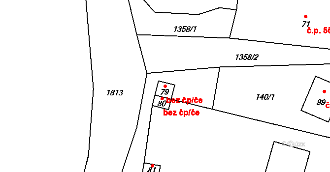 Chotěmice 40882314 na parcele st. 79 v KÚ Chotěmice, Katastrální mapa