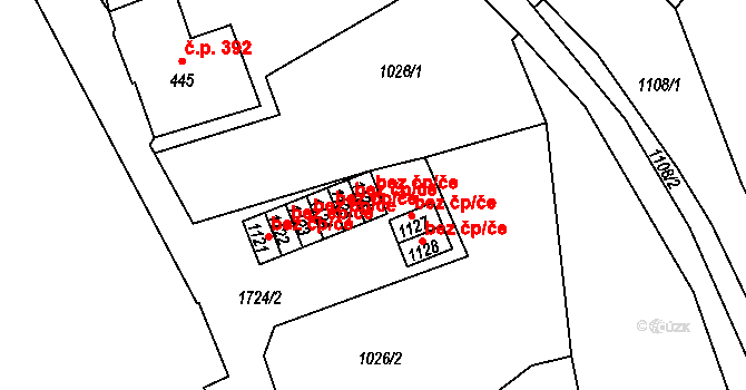 Vrchlabí 41599314 na parcele st. 1126 v KÚ Vrchlabí, Katastrální mapa