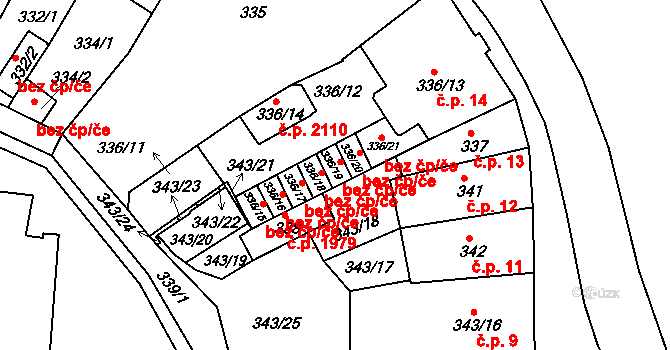 Tachov 41692314 na parcele st. 336/19 v KÚ Tachov, Katastrální mapa