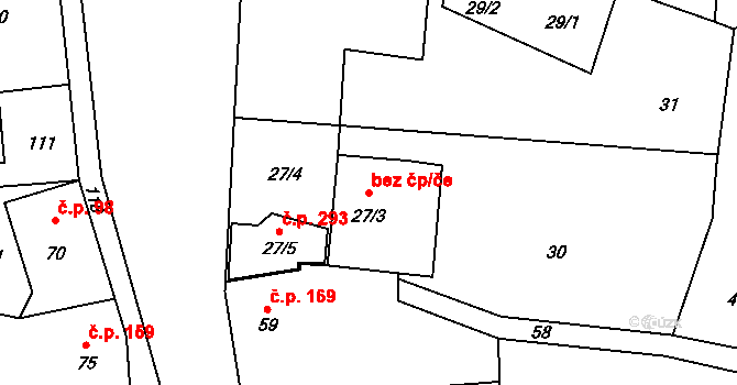 Netvořice 41715314 na parcele st. 27/3 v KÚ Netvořice, Katastrální mapa