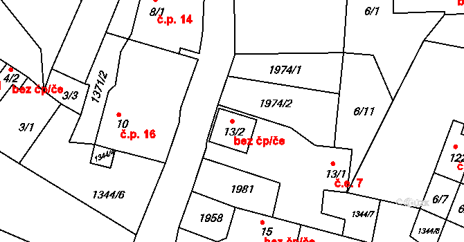 Bochov 42861314 na parcele st. 13/2 v KÚ Těšetice u Bochova, Katastrální mapa