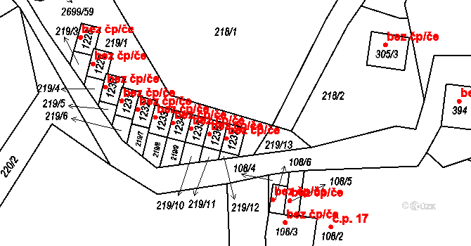 Nýdek 43196314 na parcele st. 1236 v KÚ Nýdek, Katastrální mapa
