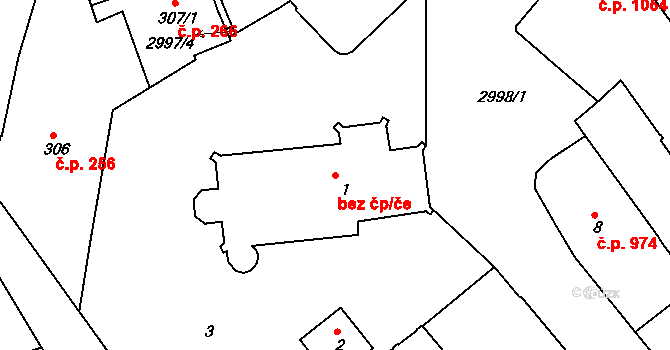 Rychnov nad Kněžnou 43671314 na parcele st. 1 v KÚ Rychnov nad Kněžnou, Katastrální mapa