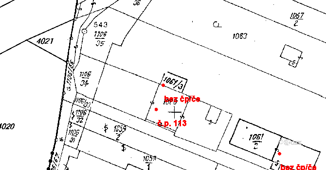 Dobšice 47484314 na parcele st. 1061/3 v KÚ Dobšice u Znojma, Katastrální mapa