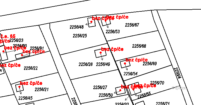 Chodov 80173314 na parcele st. 2256/49 v KÚ Dolní Chodov, Katastrální mapa