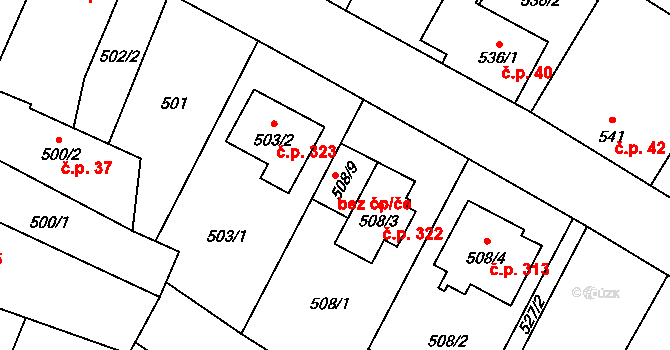 Šanov 83981314 na parcele st. 508/9 v KÚ Šanov nad Jevišovkou, Katastrální mapa