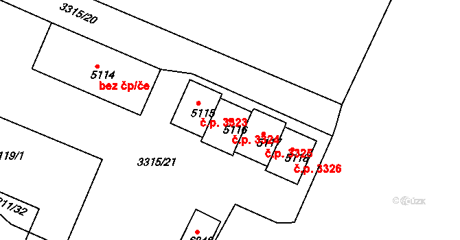 Havlíčkův Brod 3324 na parcele st. 5116 v KÚ Havlíčkův Brod, Katastrální mapa