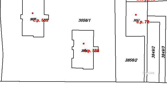 Horní Těrlicko 556, Těrlicko na parcele st. 3854 v KÚ Horní Těrlicko, Katastrální mapa