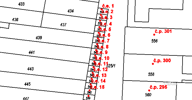 Opatovice 8 na parcele st. 547 v KÚ Opatovice u Rajhradu, Katastrální mapa