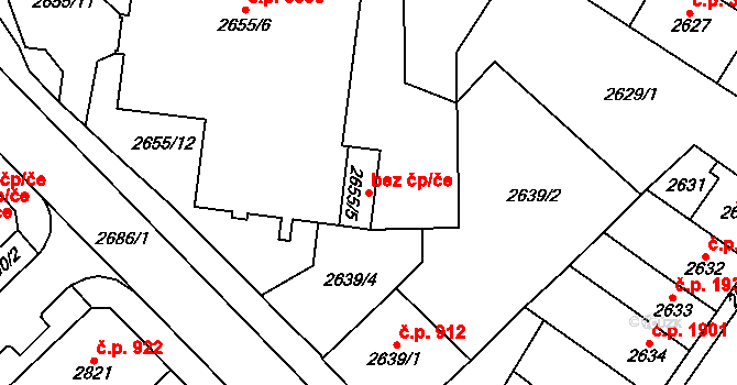 Chomutov 42157315 na parcele st. 2655/5 v KÚ Chomutov I, Katastrální mapa