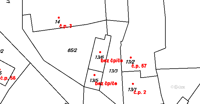 Štipoklasy 44003315 na parcele st. 13/6 v KÚ Štipoklasy u Černín, Katastrální mapa