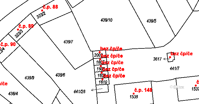 Český Krumlov 44200315 na parcele st. 2002 v KÚ Český Krumlov, Katastrální mapa