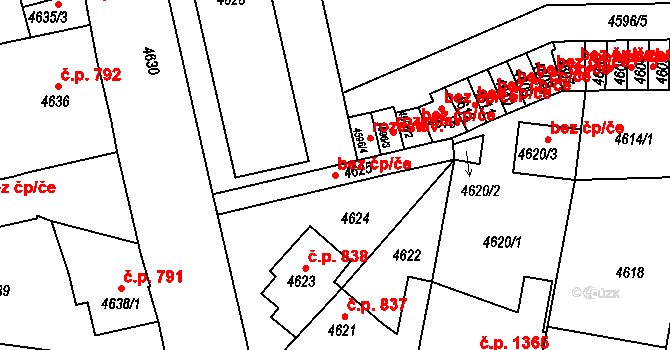 Česká Lípa 45907315 na parcele st. 4625 v KÚ Česká Lípa, Katastrální mapa