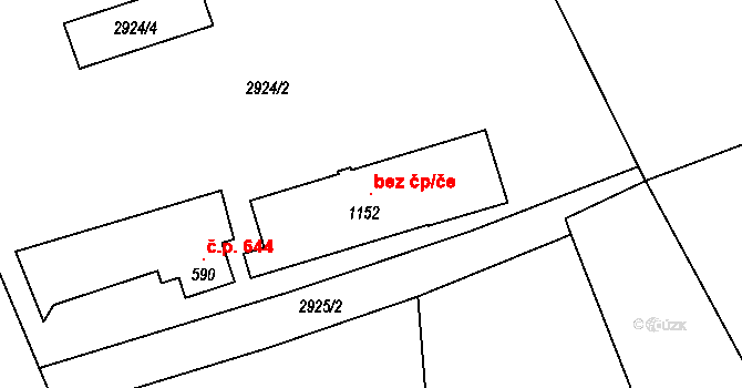 Kryry 102302316 na parcele st. 1152 v KÚ Kryry, Katastrální mapa