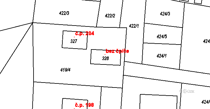 Chodský Újezd 146101316 na parcele st. 328 v KÚ Chodský Újezd, Katastrální mapa