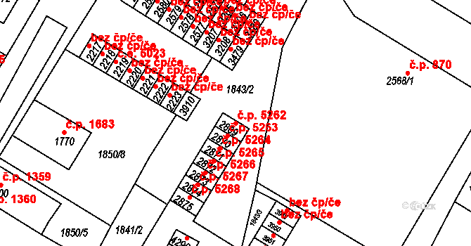 Česká Třebová 5548 na parcele st. 2869 v KÚ Česká Třebová, Katastrální mapa